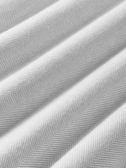 Fundas Nórdicas|Mantas></noscript>Westwing Collection Funda nórdica de franela con punto espiga Wanda Gris claro