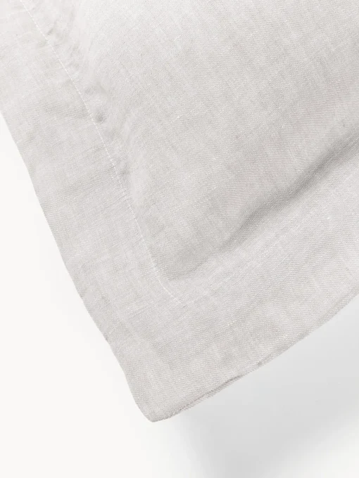 Fundas Nórdicas|Mantas>Westwing Collection Funda nórdica de lino con ribete Linna Gris claro