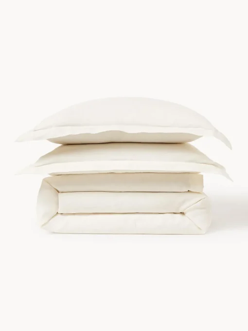 Fundas Nórdicas|Mantas>Westwing Collection Funda nórdica de lino con ribete Linna Blanco Off White