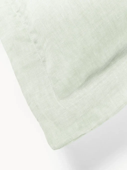 Fundas Nórdicas|Mantas>Westwing Collection Funda nórdica de lino con ribete Linna Verde salvia