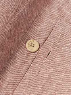 Fundas Nórdicas|Mantas></noscript>Westwing Collection Funda nórdica de lino con ribete Linna Rosa oscuro