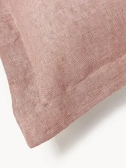 Fundas Nórdicas|Mantas></noscript>Westwing Collection Funda nórdica de lino con ribete Linna Rosa oscuro