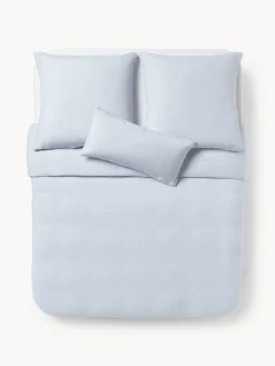 Mantas|Fundas Nórdicas></noscript>Westwing Collection Funda nórdica de lino lavado Airy Azul claro