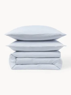 Mantas|Fundas Nórdicas></noscript>Westwing Collection Funda nórdica de lino lavado Airy Azul claro