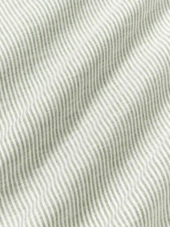 Mantas|Fundas Nórdicas></noscript>Westwing Collection Funda nórdica de lino lavado con rayas finas Rinna Verde oliva, blanco