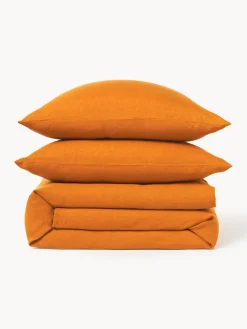 Mantas|Fundas Nórdicas></noscript>Westwing Collection Funda nórdica de lino lavado Airy Naranja