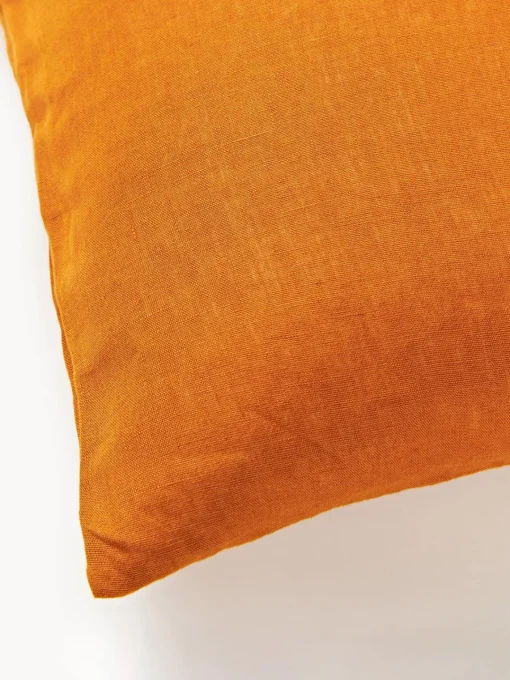 Mantas|Fundas Nórdicas>Westwing Collection Funda nórdica de lino lavado Airy Naranja