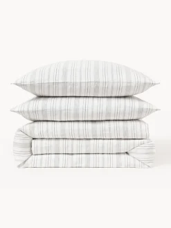 Sale Funda nórdica de lino lavado con rayas Telma Mantas|Fundas Nórdicas