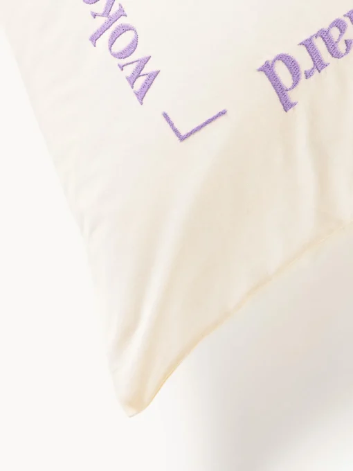 Fundas Nórdicas|Mantas>Westwing Collection Funda nórdica de percal con bordado Roya Off White, lavanda
