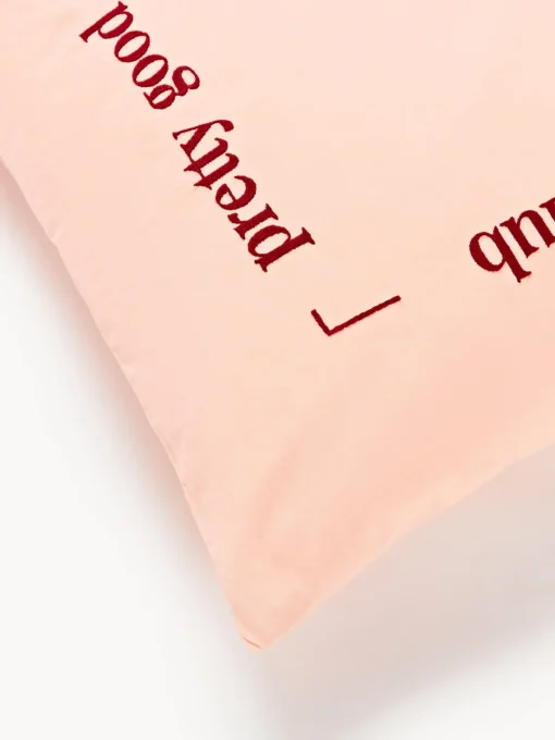 Fundas Nórdicas|Mantas>Westwing Collection Funda nórdica de percal con bordado Roya Melocotón, rojo vino