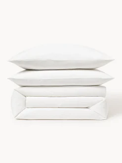 Fundas Nórdicas|Mantas></noscript>Westwing Collection Funda nórdica de percal lavado Leonie Blanco