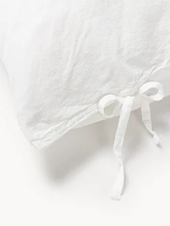 Fundas Nórdicas|Mantas></noscript>Westwing Collection Funda nórdica de percal lavado Leonie Blanco