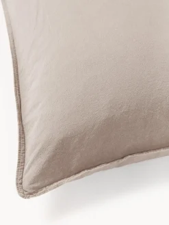 Mantas|Fundas Nórdicas></noscript>Westwing Collection Funda nórdica de percal lavado Debbie Taupe