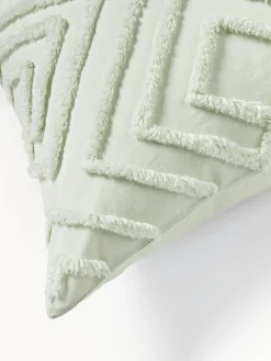 Fundas Nórdicas|Mantas></noscript>Westwing Collection Funda nórdica de percal Phil Verde salvia