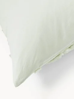 Fundas Nórdicas|Mantas></noscript>Westwing Collection Funda nórdica de percal Phil Verde salvia