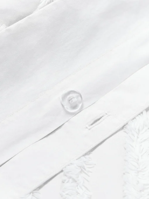 Fundas Nórdicas|Mantas>Westwing Collection Funda nórdica de percal Phil Blanco