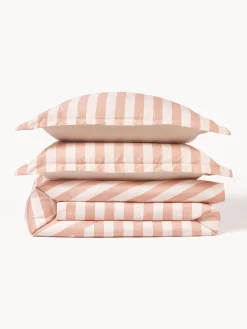 Clearance Funda nórdica de satén a rayas con dobladillo Brendan Mantas|Fundas Nórdicas