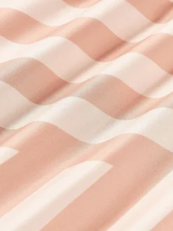 Clearance Funda nórdica de satén a rayas con dobladillo Brendan Mantas|Fundas Nórdicas