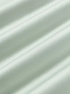 Mantas|Fundas Nórdicas></noscript>Westwing Collection Funda nórdica de satén a rayas con dobladillo Brendan Verde salvia, verde oscuro