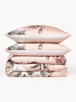 Mantas|Fundas Nórdicas></noscript>Westwing Collection Funda nórdica de satén Blossom Rosa claro, multicolor