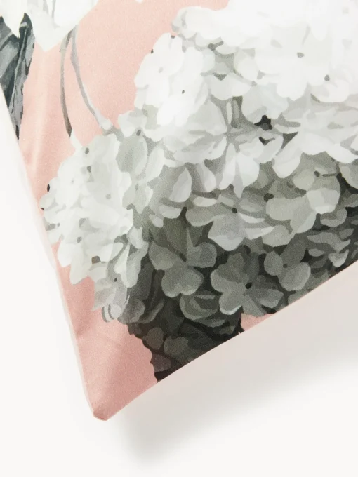 Mantas|Fundas Nórdicas>Westwing Collection Funda nórdica de satén Blossom Rosa claro, multicolor