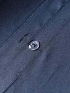 Mantas|Fundas Nórdicas></noscript>Westwing Collection Funda nórdica de satén Comfort Azul oscuro