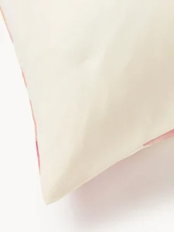 Mantas|Fundas Nórdicas></noscript>Westwing Collection Funda nórdica de satén de algodón con estampado floral Fiorella Blanco crema, multicolor