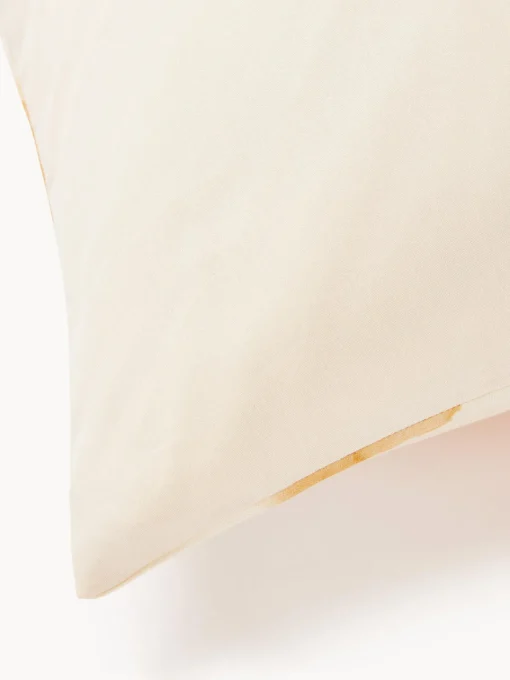 Mantas|Fundas Nórdicas>Westwing Collection Funda nórdica de satén de algodón con estampado floral Fiorella Blanco crema, multicolor