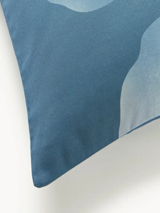 Fundas Nórdicas|Mantas>Westwing Collection Funda nórdica de satén estampado Marino Tonos grises azulados