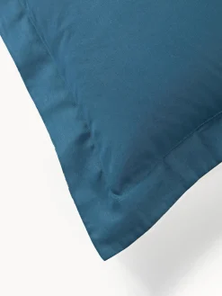 Fundas Nórdicas|Mantas></noscript>Westwing Collection Funda nórdica de satén estampado Leticia Azul petróleo, beige claro, verde