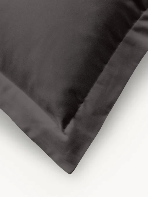 Mantas|Fundas Nórdicas>Westwing Collection Funda nórdica de satén Premium Gris oscuro