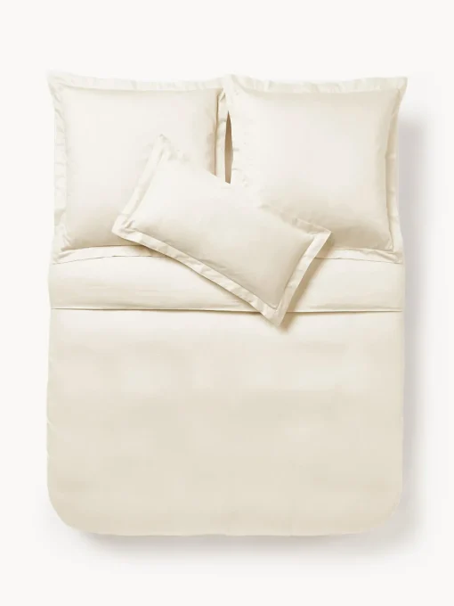 Mantas|Fundas Nórdicas>Westwing Collection Funda nórdica de satén Premium Beige claro