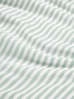 Mantas|Fundas Nórdicas></noscript>Westwing Collection Funda nórdica doble cara de algodón a rayas Lorena Verde salvia, blanco