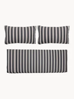 Cojines Para Sillas|Cojines Para Sillas De Jardín>Bloomingville Fundas de cojines lounge Mundo, 3 uds. Beige claro, negro