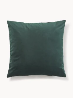 Mantas|Cojines Decorativos>Westwing Collection Fundas de cojín de terciopelo Rush, 2 uds. Verde oscuro