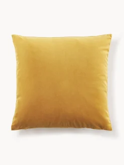 Mantas|Cojines Decorativos>Westwing Collection Fundas de cojín de terciopelo Rush, 2 uds. Amarillo mostaza
