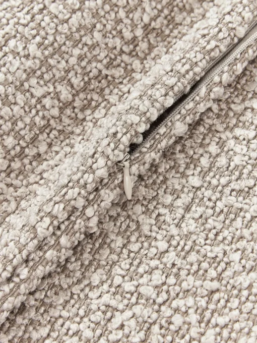 Mantas|Cojines Decorativos>Westwing Collection Fundas de cojín en tejido bouclé Bellamie, 2 uds. Bouclé greige