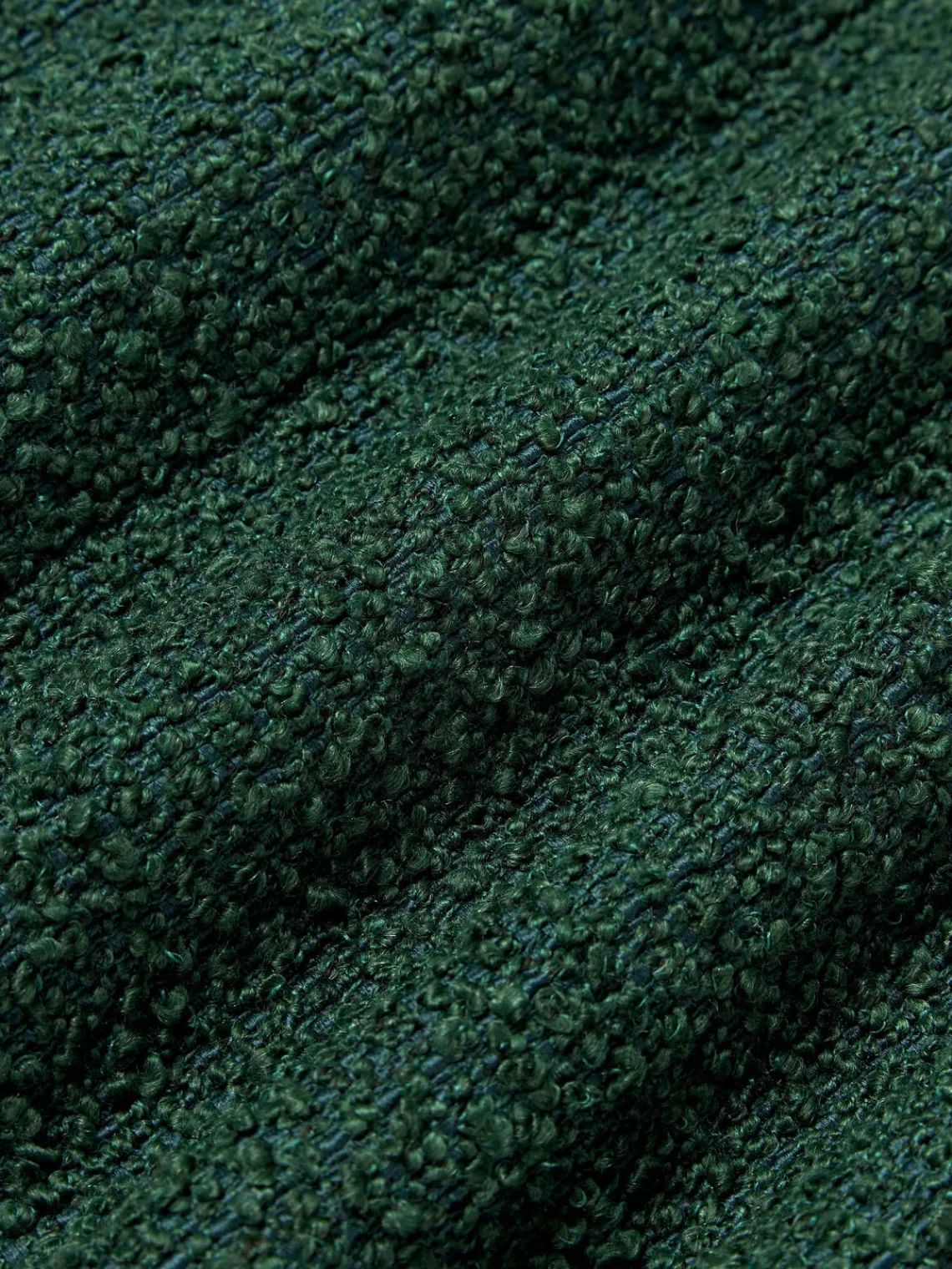 Mantas|Cojines Decorativos>Westwing Collection Fundas de cojín en tejido bouclé Bellamie, 2 uds. Bouclé verde oscuro