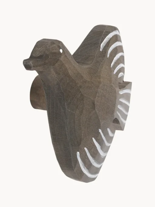 New Gancho de pared de madera de álamo artesanal Lola Bird Niños Decoración Infantil|Colgadores Y Estantes De Pared