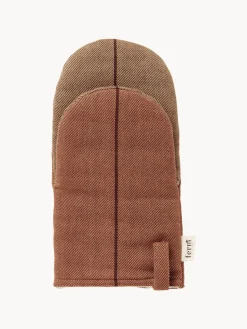 Textiles De Cocina Y Manteles|Textiles De Cocina>Ferm Living Guante de horno de algodón ecológico Ito Tonos marrones