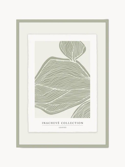 Cuadros Y Láminas Decorativas|Jarrones>Incado Impresión digital enmarcada artesanal Leaves