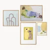 Hot Impresiones digitales Wall Art, 4 uds. Cuadros Y Láminas Decorativas|Jarrones