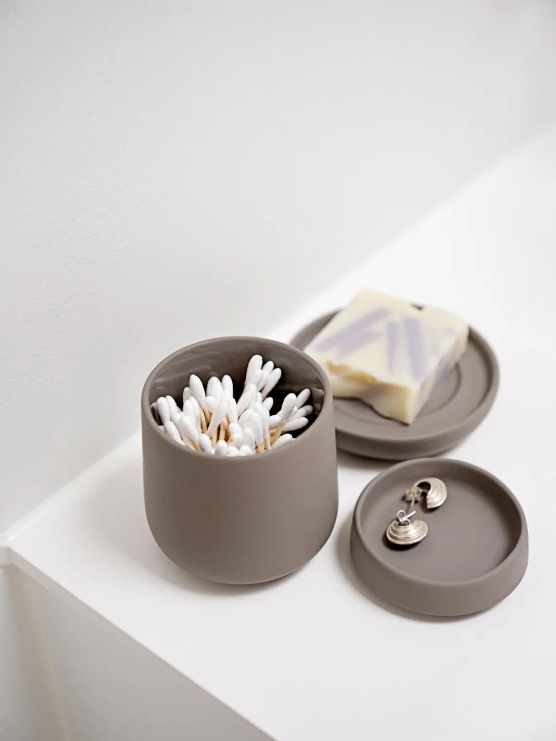 Dispensador De Jabón Y Jaboneras|Jarrones>Zone Denmark Jabonera de porcelana Nova One Taupe