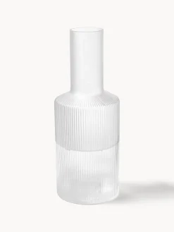 Jarras De Agua|Menaje De Mesa></noscript>Ferm Living Jarra de agua soplada con relieves Ripple, 1 L Semitransparente mate