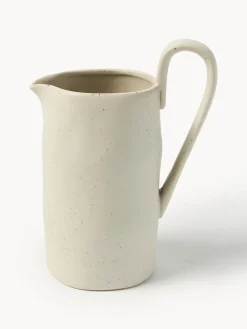 Jarras De Agua|Vajillas Completas>Ferm Living Jarra de cerámica Flow, 1 L Blanco Off White jaspeado