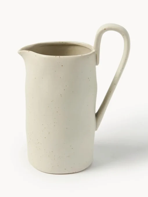 Jarras De Agua|Vajillas Completas>Ferm Living Jarra de cerámica Flow, 1 L Blanco Off White jaspeado