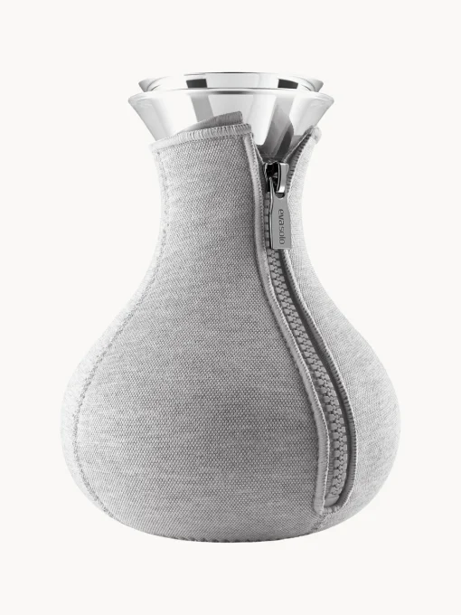 Termos|Vajillas Completas>Eva Solo Jarra de vidrio de borosilicato Cary, 1 L Gris claro, transparente, plateado