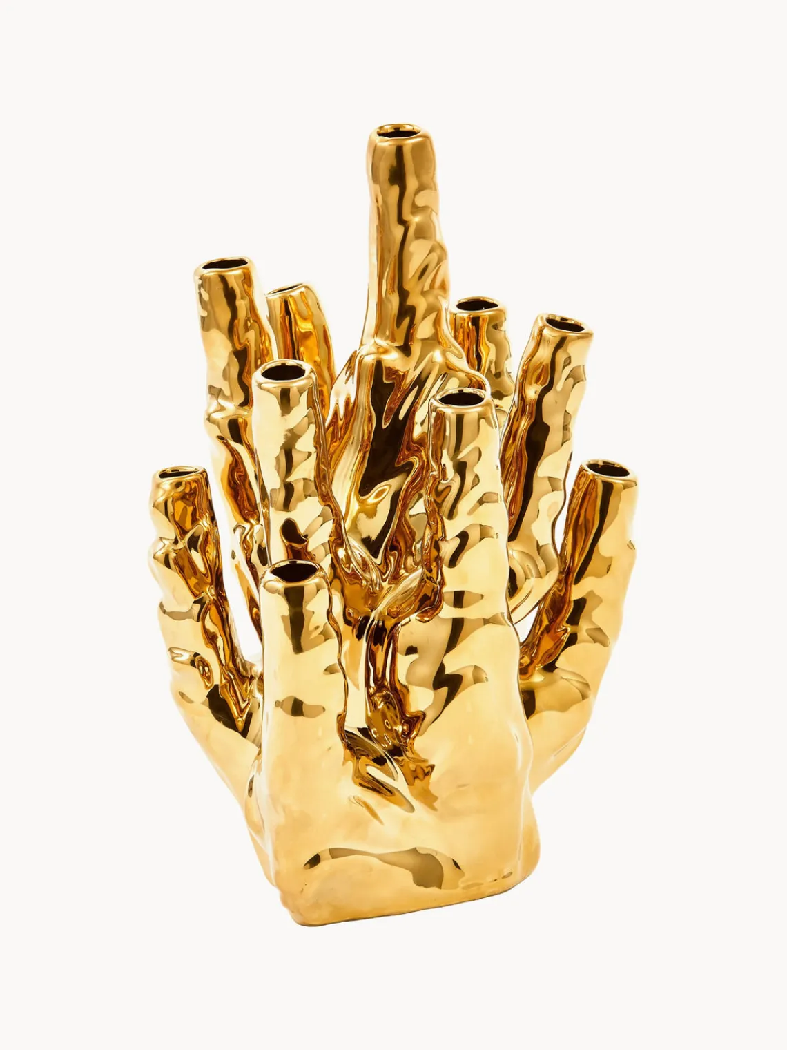 Jarrones|Jarrones>POLSPOTTEN Jarrón artesanal Coral Reef, 35 cm