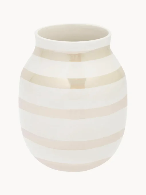 Jarrones|Jarrones>KÄHLER Jarrón artesanal de cerámica Omaggio, Al 20 cm Beige claro, Off White