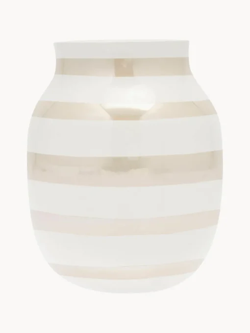Jarrones|Jarrones>KÄHLER Jarrón artesanal de cerámica Omaggio, Al 20 cm Beige claro, Off White